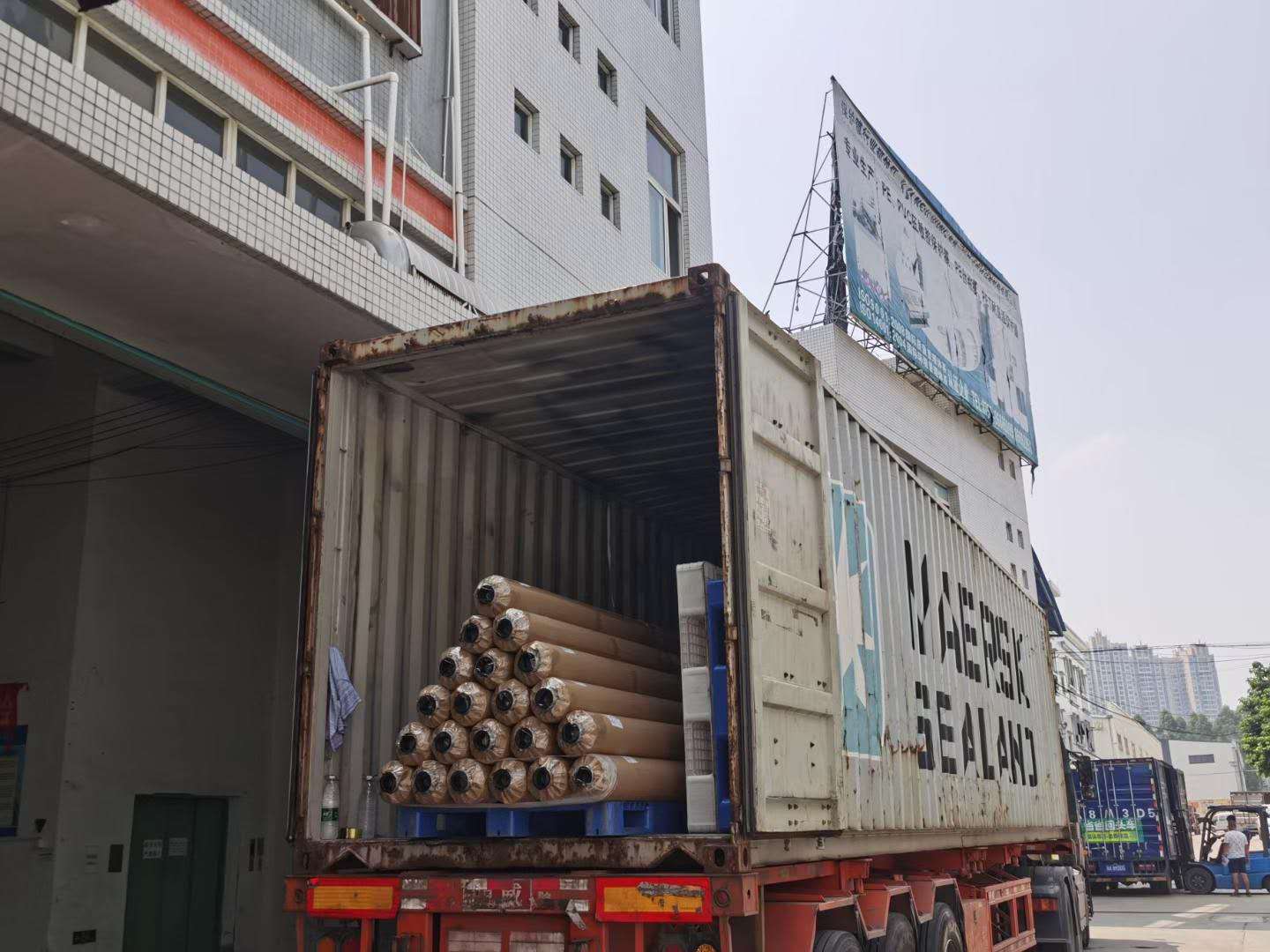 Container Loading of PE Protective Films For Our Client In India at NB Company